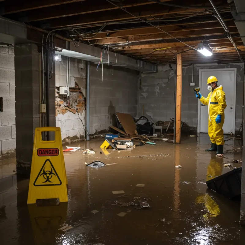 Flooded Basement Electrical Hazard in Mead Valley, CA Property